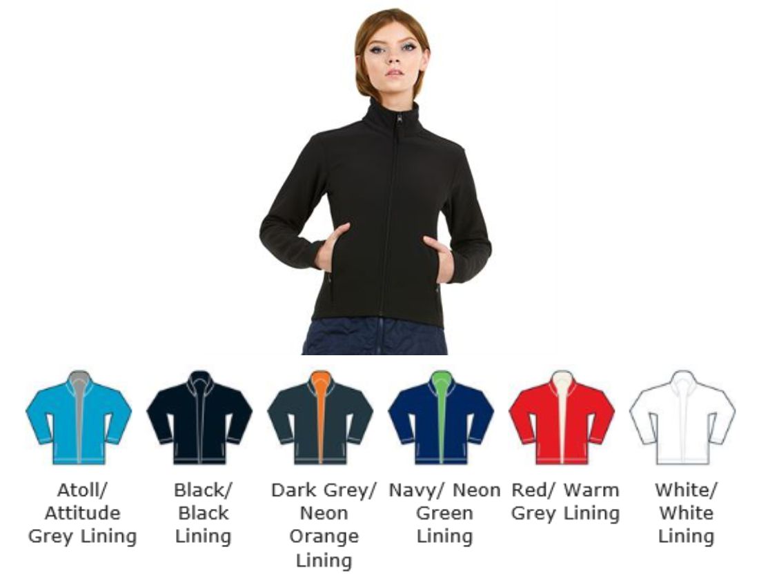 B&C BA661F Ladies Softshell Jacket  B&C BA661F Ladies Softshell Jacket